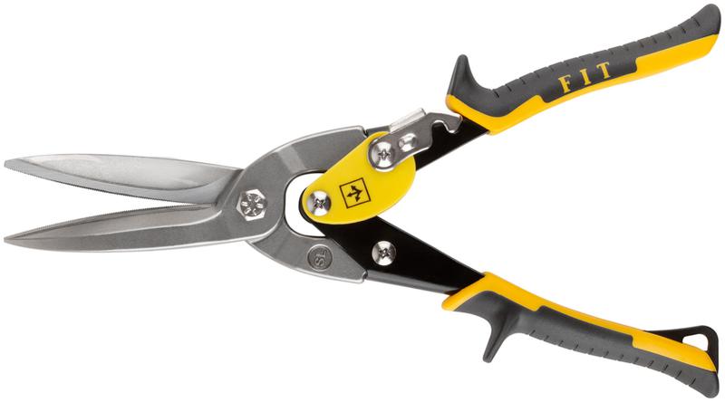  Ножницы по металлу усиленные CrMo профи прорезиненные ручки удлиненные прямые 300мм FIT 41581 фото в каталоге от BTSprom.by