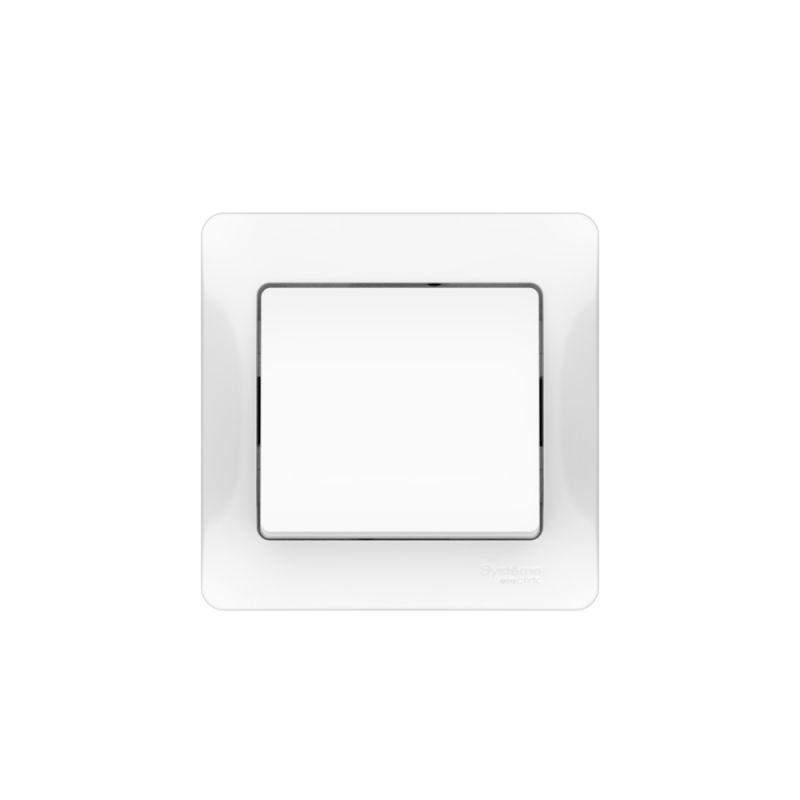  Выключатель 1-кл. Glossa (сх. 1) 10AX быстрозажим. клем. в сборе бел. SE GSL000112S фото в каталоге от BTSprom.by