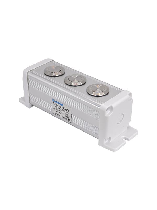 пост управления bxm47-b3/22-65у1 3 цилиндрические кнопки 1c1no1nc серебр. электротехник et249209 от BTSprom.by