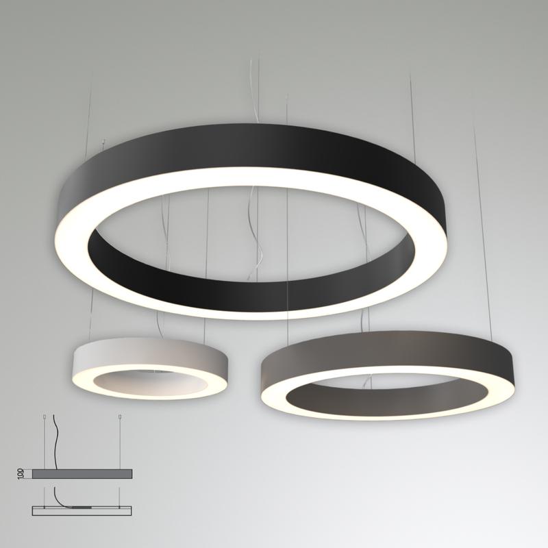 светильник светодиодный rve-lbx-hole-ring-900-p 69вт 4000к 900х900х100мм подвесной шир. рассеив.=80мм бел. rvelektro rve00000270 от BTSprom.by