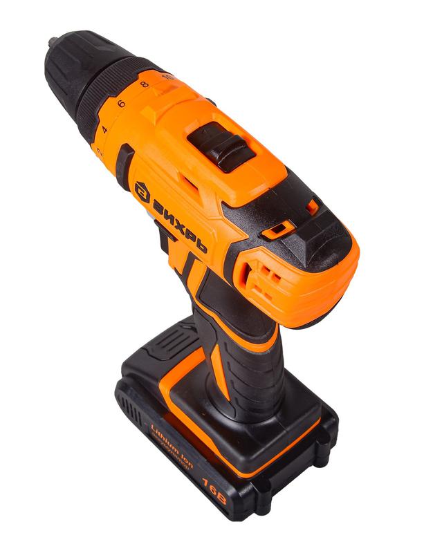  Дрель-шуруповерт аккумуляторная ДА-16Л-2КА с набором оснастки 65 предметов Вихрь 72/14/49 фото в каталоге от BTSprom.by