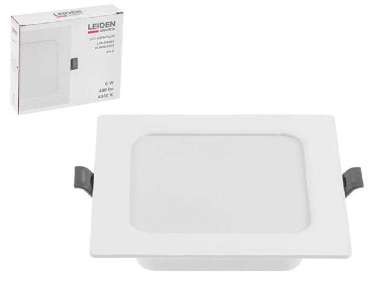 светильник светодиодный встраиваемый квадрат 6 вт 4000к, ip44 rs-s leiden electric (120*120 мм) 807005 от BTSprom.by