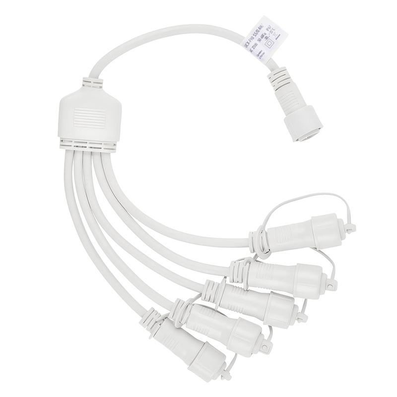 провод-разветвитель для гирлянд ucx-f90 s5/0.4m/wh серии f90pro 0.4м 5 выходов статика/мерцание ip67 бел. uniel ul-00013236 от BTSprom.by
