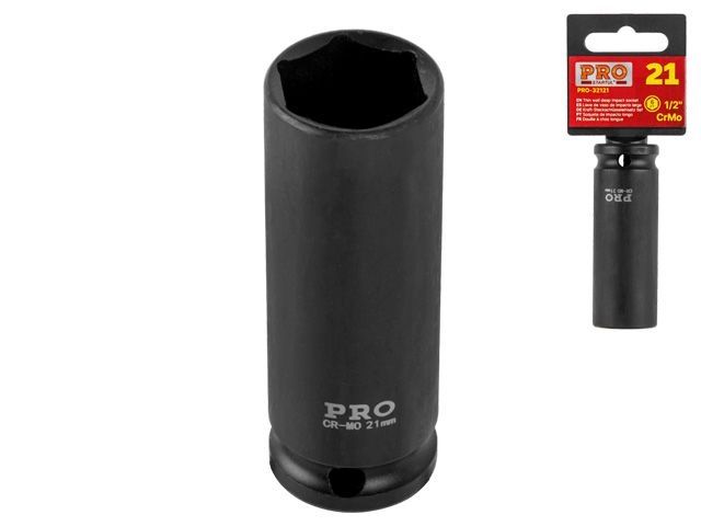 головка ударная тонкост. 1/2" 21мм 6гр. глубокая pro startul (pro-32121) pro-32121 от BTSprom.by