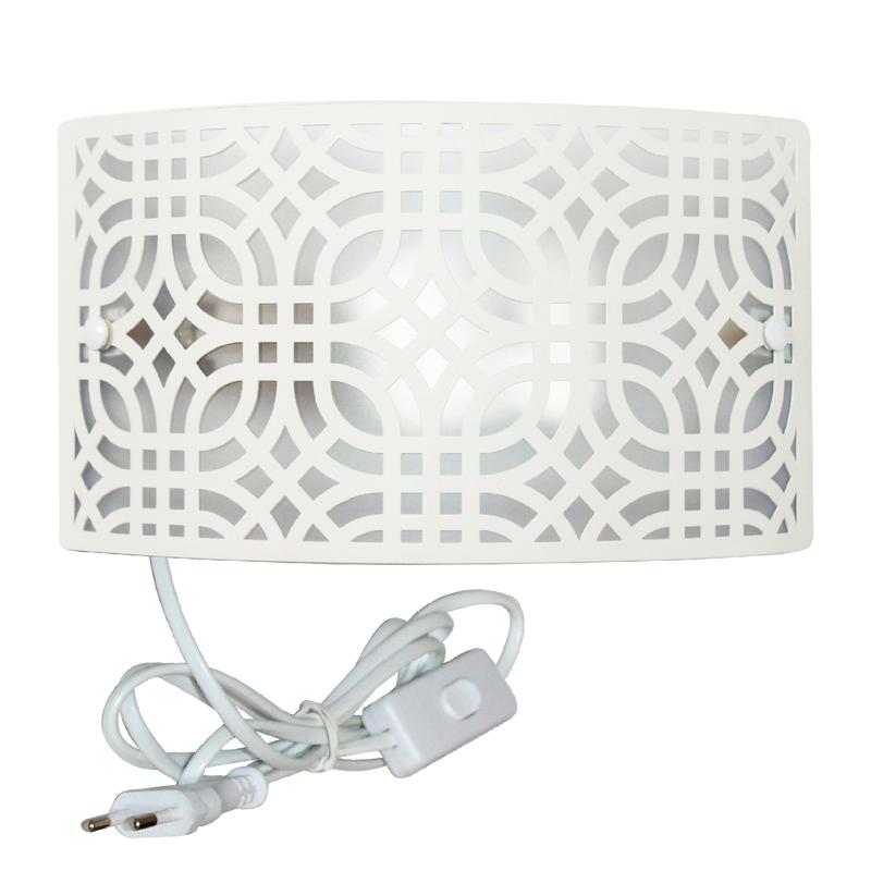 светильник "амина" 250х140 нбб 06-40 м42 держ. винт/шнур бел. (им) настенный бел. муар элетех 1005405252 от BTSprom.by