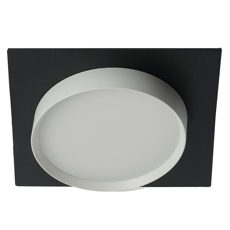 светильник dl506 15вт 230в gx53 потолочн. встраив. квадрат без лампы черн. + бел. feron 51360 от BTSprom.by