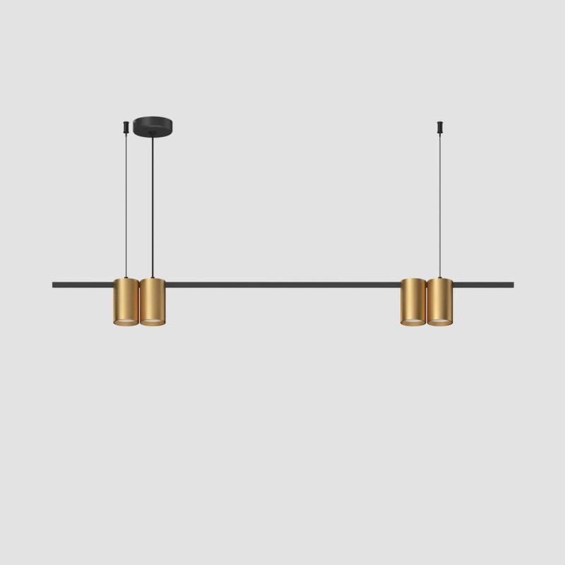  Светильник ORBIT 15Вт 4xGU10 IP20 LED подвесной алюм. черн.+сатинированное зол. DENKIRS 764321 фото в каталоге от BTSprom.by
