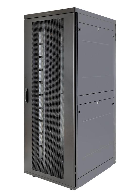 шкаф rackcenter d9000 42u 750х1000 передн. дверь перфорир. одностворчат.; задн. дверь перфорир. двухстворчат. черн. eurolan 60f-42-7a-94bl от BTSprom.by