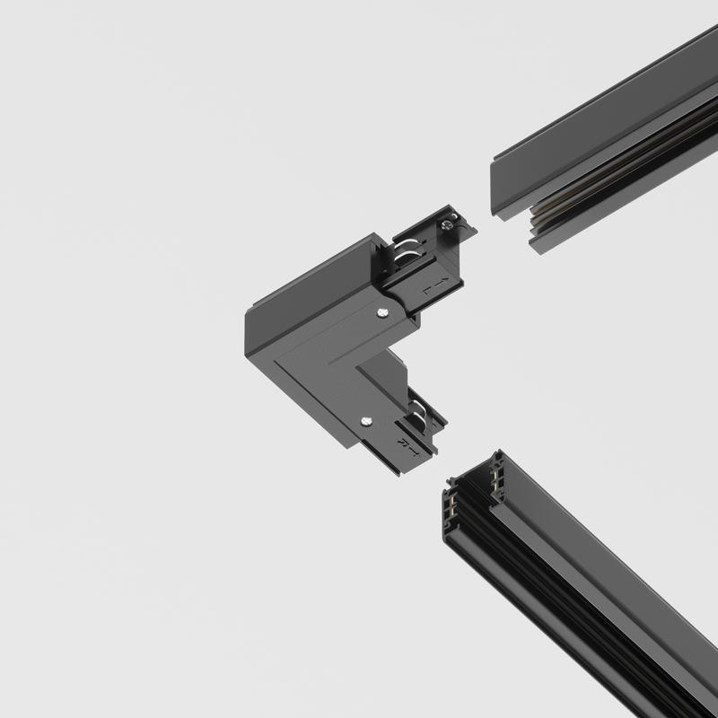  Коннектор угловой внешн. Trinity черн. Voltega TRA-VGL005CL-31B-L фото в каталоге от BTSprom.by