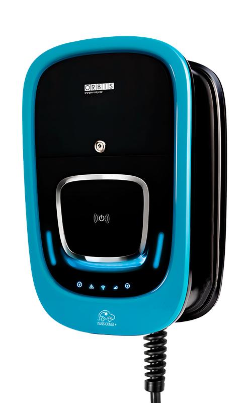 станция зарядная для электромобилей viaris combi+7.4квт; 5м кабель t2; wifi+ethernet orbis ob94p220ha2 от BTSprom.by