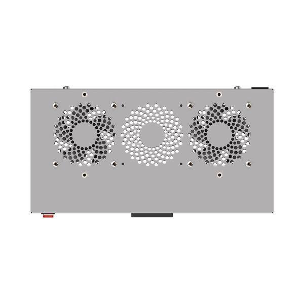  Блок охлаждающий TERACOM PRO 1U 2 вент. с выкл. и электронным термостатом сер. EKF TRP-FN-21T-GR фото в каталоге от BTSprom.by