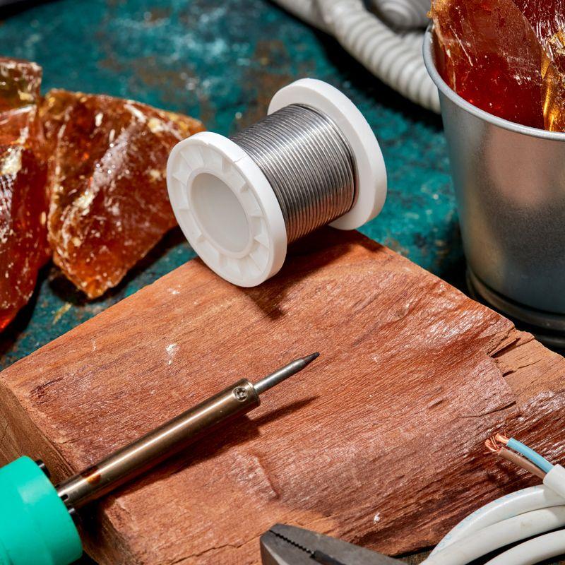  Припой с канифолью ПОС-61 100г d1.5мм (олово 61% свинец 39%) катушка Rexant 09-3172 фото в каталоге от BTSprom.by