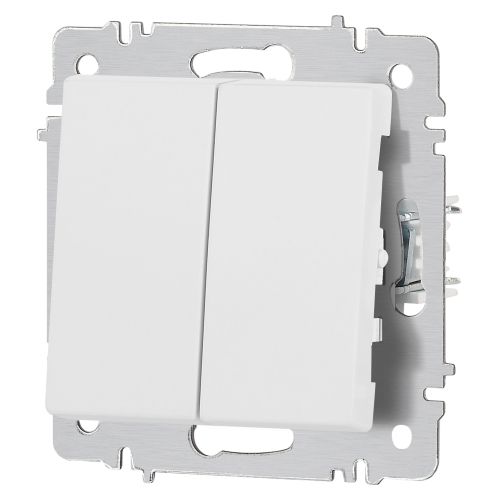  Переключатель 2-кл. СП Accent 6-107-01М 10А IP20 250В AL/CU бел. матов. Intro Б0063556 фото в каталоге от BTSprom.by