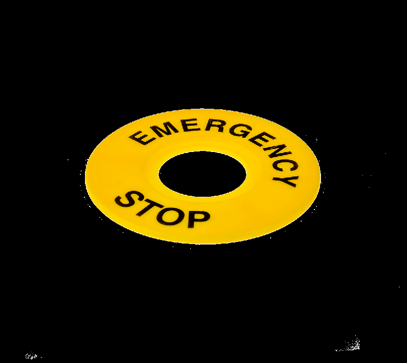 комплект табличек "emergency stop" mtb2-f07 круг 60мм желт. (уп.2шт) овен 137339 от BTSprom.by
