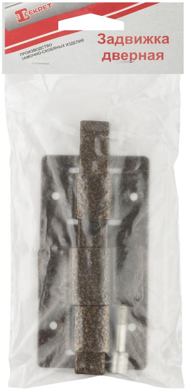  Задвижка накладная усиленная для дверей квадратный ригель бронза 66694 фото в каталоге от BTSprom.by