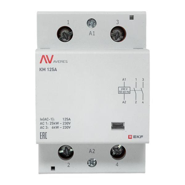  Контактор модульный КМ 125А 2NО 230В AC (3 мод.) AVERES EKF km-av-3-125-20-230V фото в каталоге от BTSprom.by