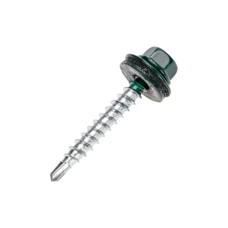 саморез кровельный 4.8х35мм окрашенный ral 6005 короб (уп.250шт) kranz 1204-4835-3 от BTSprom.by
