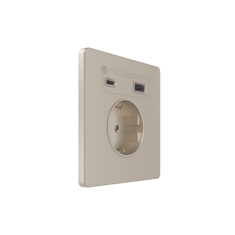 розетка сп systeme infinity 16а 250в с заземл. и заряд. устр. usb а+с 20вт защ. шторки песчан. берег se fse000532 от BTSprom.by