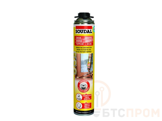 Пена монтажная профессиональная зимняя "Soudal" ОКНА ДВЕРИ (750мл) 115003 фото в каталоге от BTSprom.by  Пена монтажная профессиональная зимняя "Soudal" ОКНА ДВЕРИ (750мл) 115003 фото в каталоге от BTSprom.by