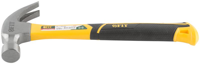  Молоток-гвоздодер Профи 30мм 570г фибергласовая усилен. ручка FIT 44780 фото в каталоге от BTSprom.by