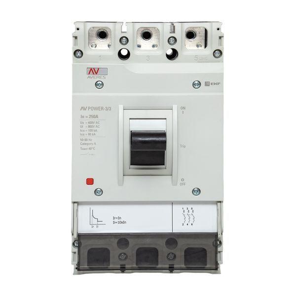  Выключатель автоматический 250А 100кА AV POWER-3/3 TR AVERES EKF mccb-33-250H-TR-av фото в каталоге от BTSprom.by