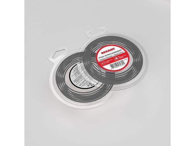 трубка термоусаживаемая 5,0/2,5 мм черная, ролик 2,44 м rexant 29-0026 от BTSprom.by