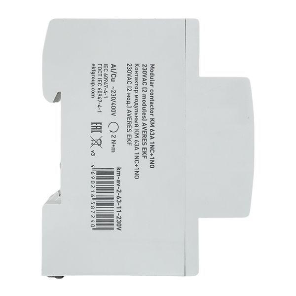  Контактор модульный КМ 63А 1NC+1NO 230В AC (2 мод.) AVERES EKF km-av-2-63-11-230V фото в каталоге от BTSprom.by