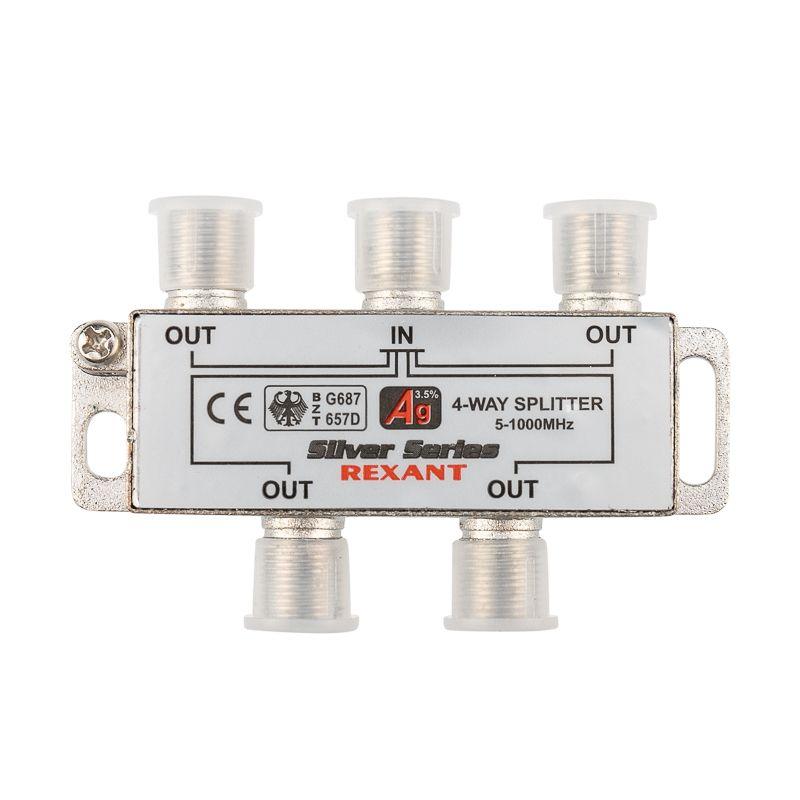  Делитель ТВ "краб" х4+5шт F "BOX" 5-1000 МГц "Silver" Rexant 05-6103 фото в каталоге от BTSprom.by