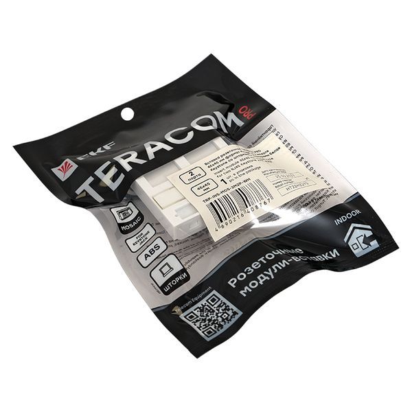  Вставка розеточная 45х45мм формат Mosaic на 2 модуля Keystone защ. шторки с маркерами бел. TERACOM PRO EKF TRP-INS-MOS-2M2P-WH фото в каталоге от BTSprom.by