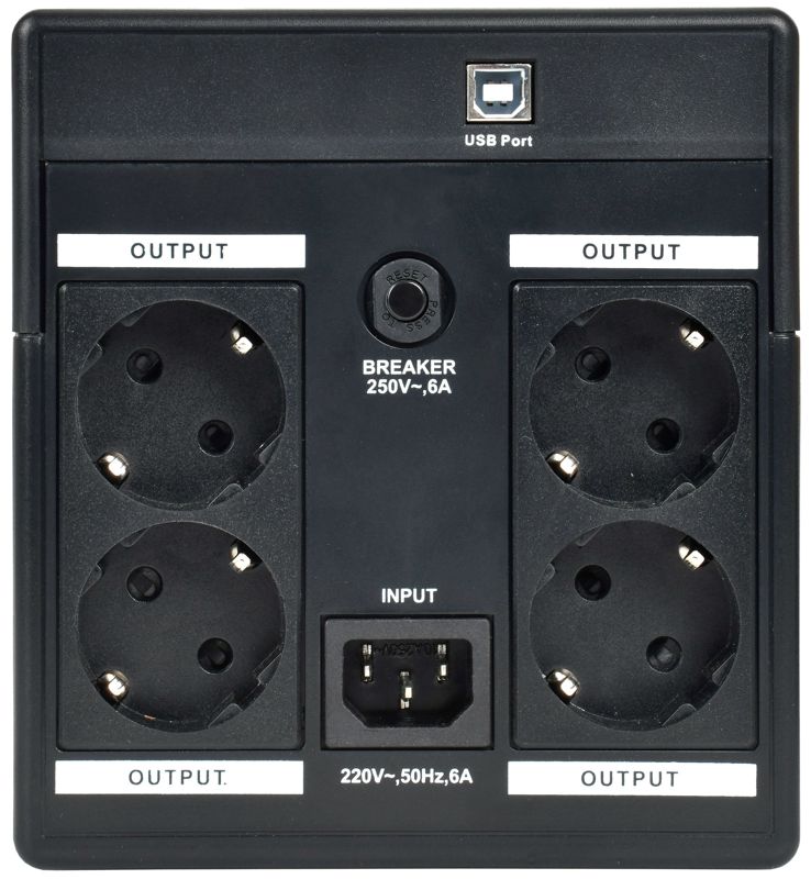  Источник бесперебойного питания ELECTRA ET 1.5кВ.А/900Вт с АКБ 2х9А.ч USB Schuko ITK EET-1500VA-1-002-S фото в каталоге от BTSprom.by