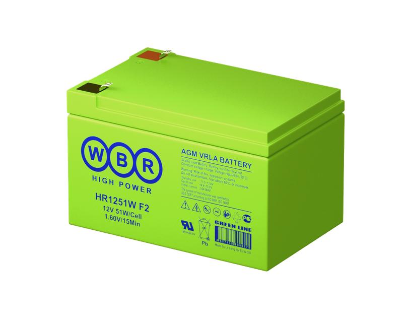 аккумулятор 12в 12.9а.ч wbr hr1251w f2 wbr от BTSprom.by