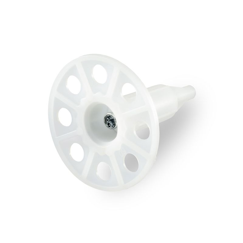 дюбель тарельчатый гриб с гвоздем для пм in40 бел. (уп.100шт) промрукав pr08.12249 от BTSprom.by