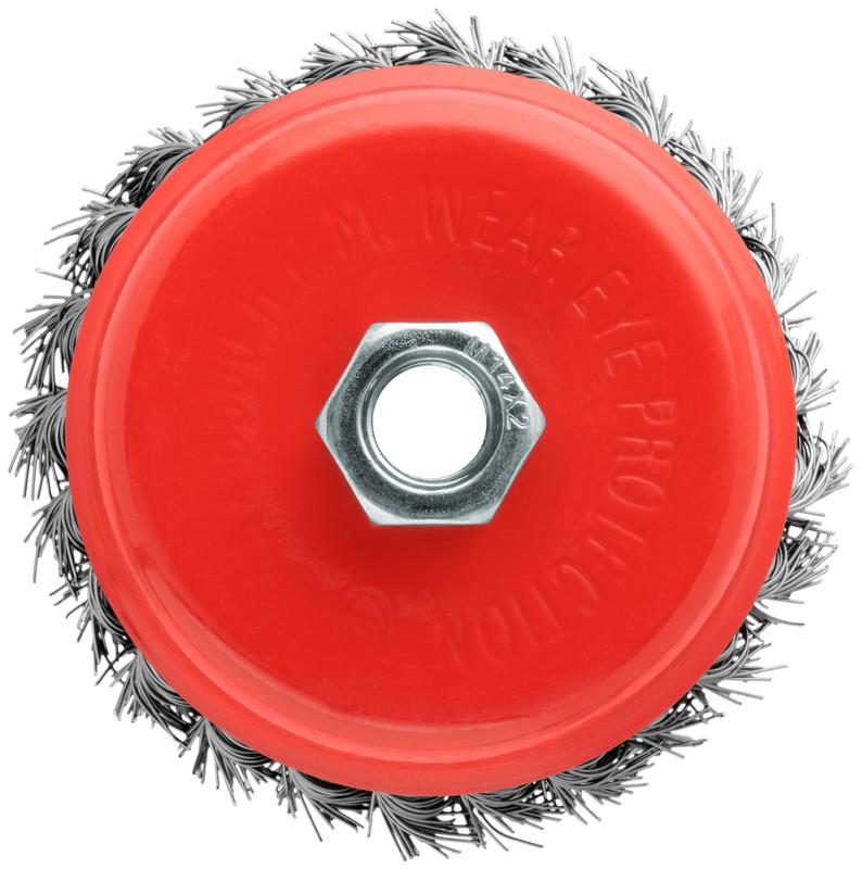  Корщетка-чашка гайка М14 стальная витая проволока 100мм блистер КУРС 39098 фото в каталоге от BTSprom.by