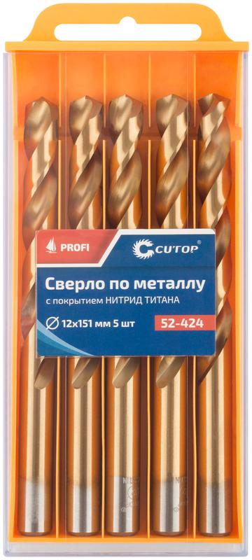  Сверло по металлу Profi с титановым покрытием 12х151мм (уп.5шт) Cutop 52-424 фото в каталоге от BTSprom.by