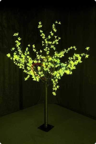 светодиодное дерево "сакура", высота 1,5 м, диаметр кроны 1,3м, зеленые диоды, ip 44, понижающий трансформатор в комплекте, neon-night от BTSprom.by