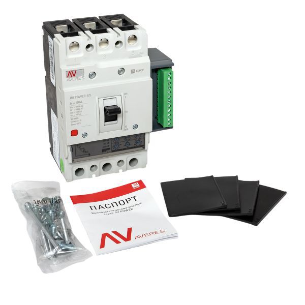  Выключатель автоматический 160А 100кА AV POWER-1/3 ETU2.2 AVERES EKF mccb-13-160H-2.2-av фото в каталоге от BTSprom.by