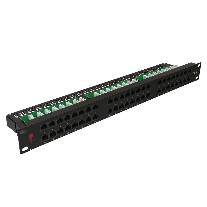 патч-панель 19дюйм 1u 48 портов rj45 кат.5e dual idc высокой плотности sysmatrix pp 1901u.s485eu.m от BTSprom.by