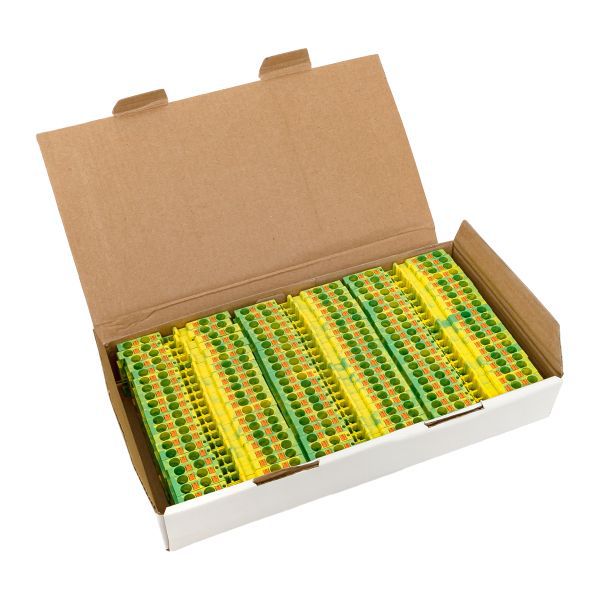  Колодка клеммная пружинная 4 Push-in 4 вывода земля EKF PIT-4-4-pe фото в каталоге от BTSprom.by