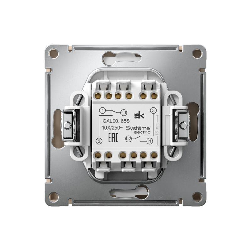  Переключатель 2-кл. ArtGallery 10AX быстрозажим. клем. механизм песочн. SE GAL001265S фото в каталоге от BTSprom.by