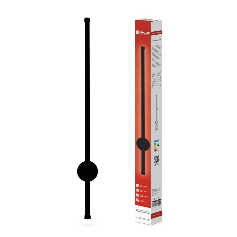 светильник светодиодный estetika art-80b-40bl 15вт 4000к 1050лм 230в 800х60х98 черн. in home 4690612054421 от BTSprom.by