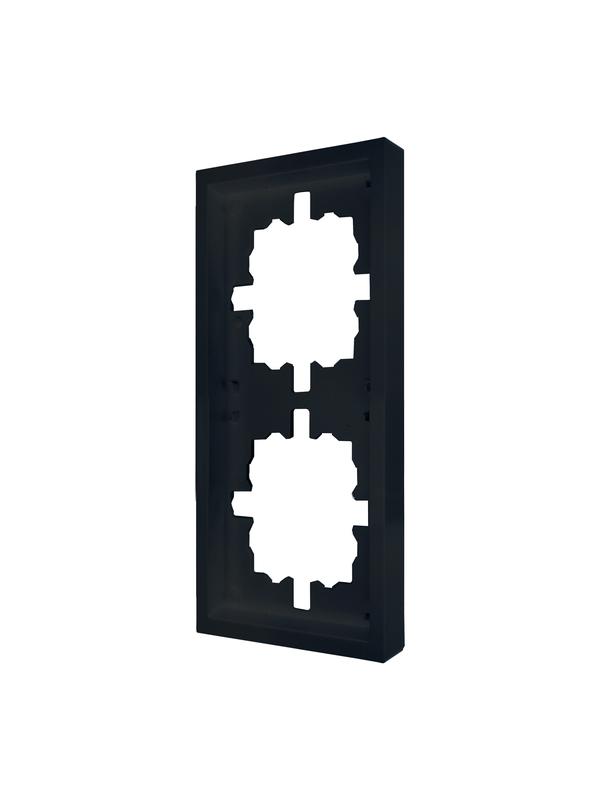  Рамка 2-мест. горизонт. ZIMA черн. бархат LEZARD 704-4200-147 фото в каталоге от BTSprom.by