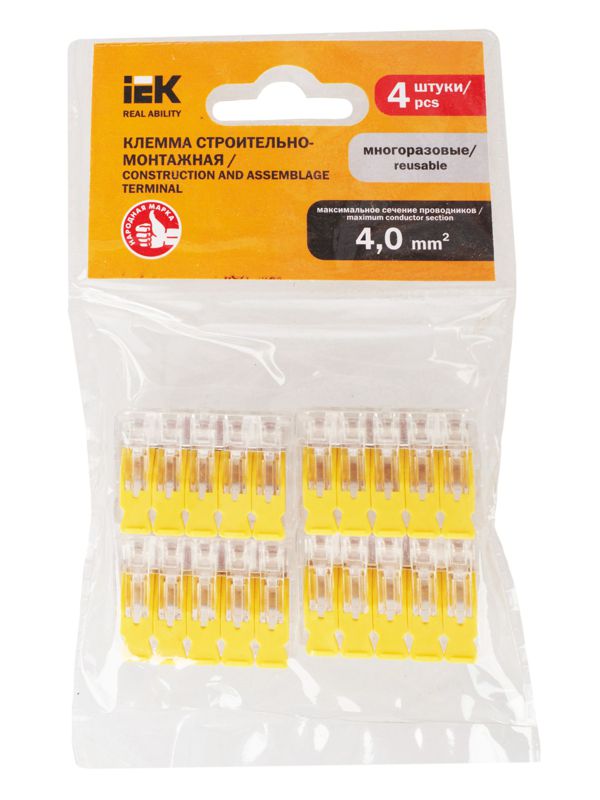  Клемма строительно-монтажная СМК 228-415 (уп.4шт) IEK UKZ60-415-004 фото в каталоге от BTSprom.by