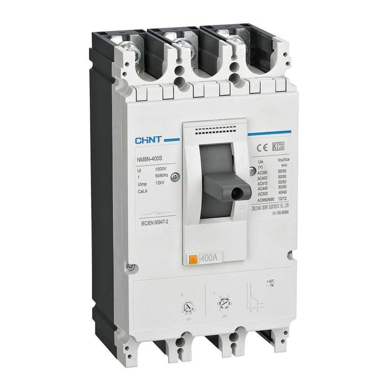 выключатель автоматический 3п 400а 36ка nm8ndc-400c tm с рег. термомаг. расцеп. (r) chint 269315 от BTSprom.by