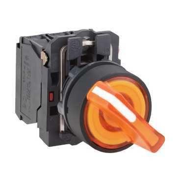  Переключатель 2-х поз. с фикс. 1НО+1Н3 с инд. желт. SchE XB5AK125B5 фото в каталоге от BTSprom.by