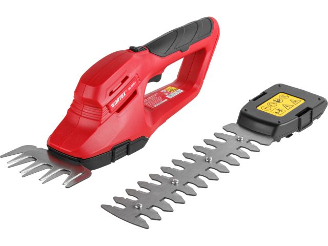 аккум. ножницы садовые wortex sg 7215-1 в кор. + насадка-кусторез (7.2 в, 1 акк., 2.0 а/ч, li-ion, шир. 100 мм (для травы), длина 200 мм (кусторез)) 1334806 от BTSprom.by