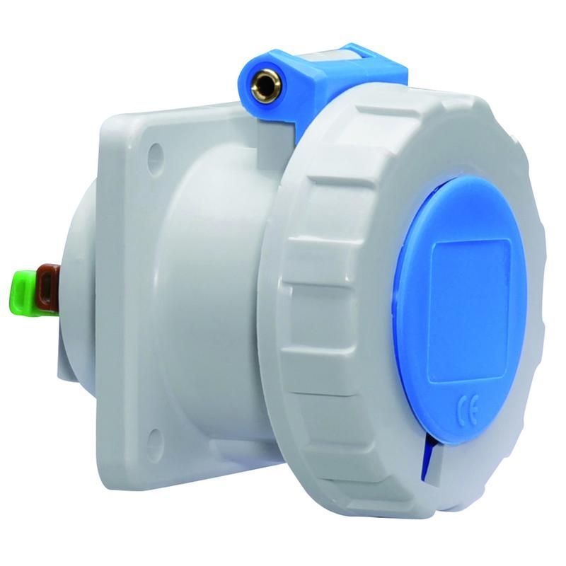 розетка встраиваемая 16а 3п 2p+pe 6ч 230в ip67 75х75 quick connect bals 13734 от BTSprom.by