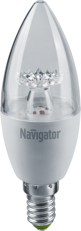 лампа светодиодная 71 853 nll-c37-7-230-4k-e14-cl 7вт свеча 4000к нейтр. бел. e14 525лм 176-264в navigator 71853 от BTSprom.by