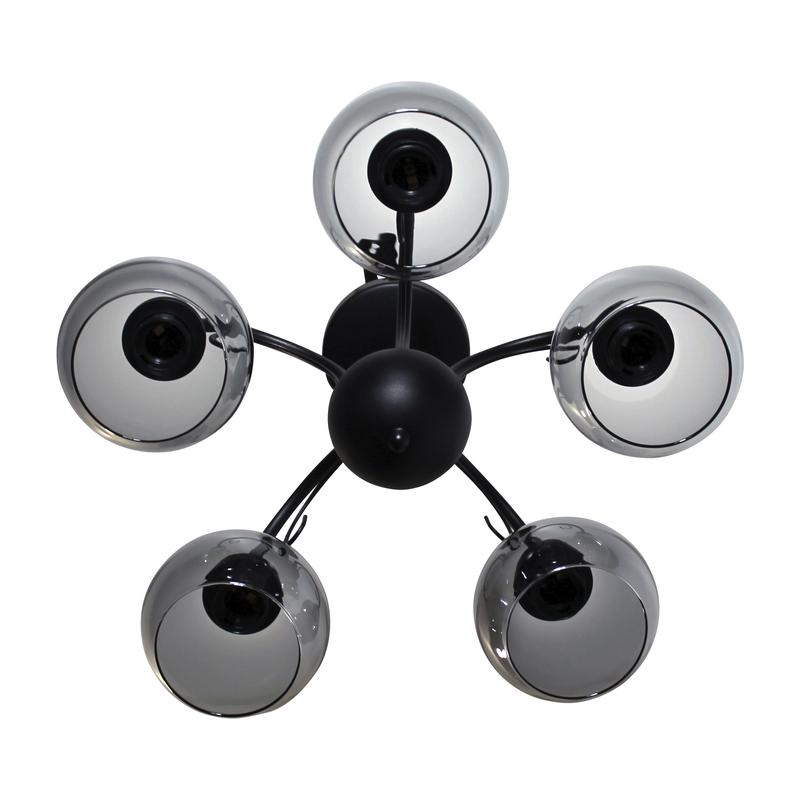  Светильник "Берта" 151 (плафон 06333) НСБ 01-5х60-132 Е27 ИУ черн. муар Элетех 1005404645 фото в каталоге от BTSprom.by