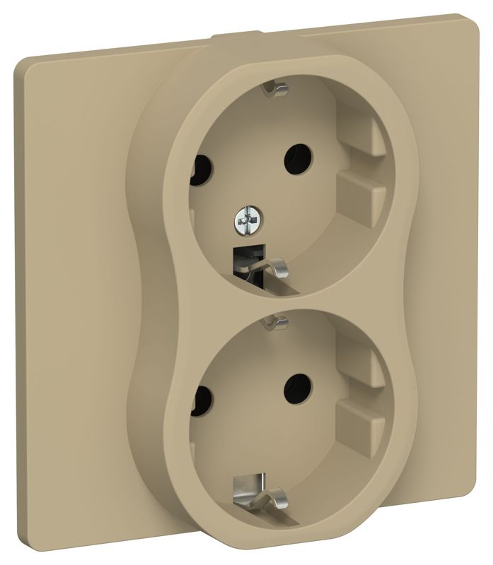 розетка 2-м сп flite рс12-1-к-флх 16а с заземл. без защ. шторок безвинтовое крепление в сборе механизм хаки iek fi-r21c-16-1-k59 от BTSprom.by