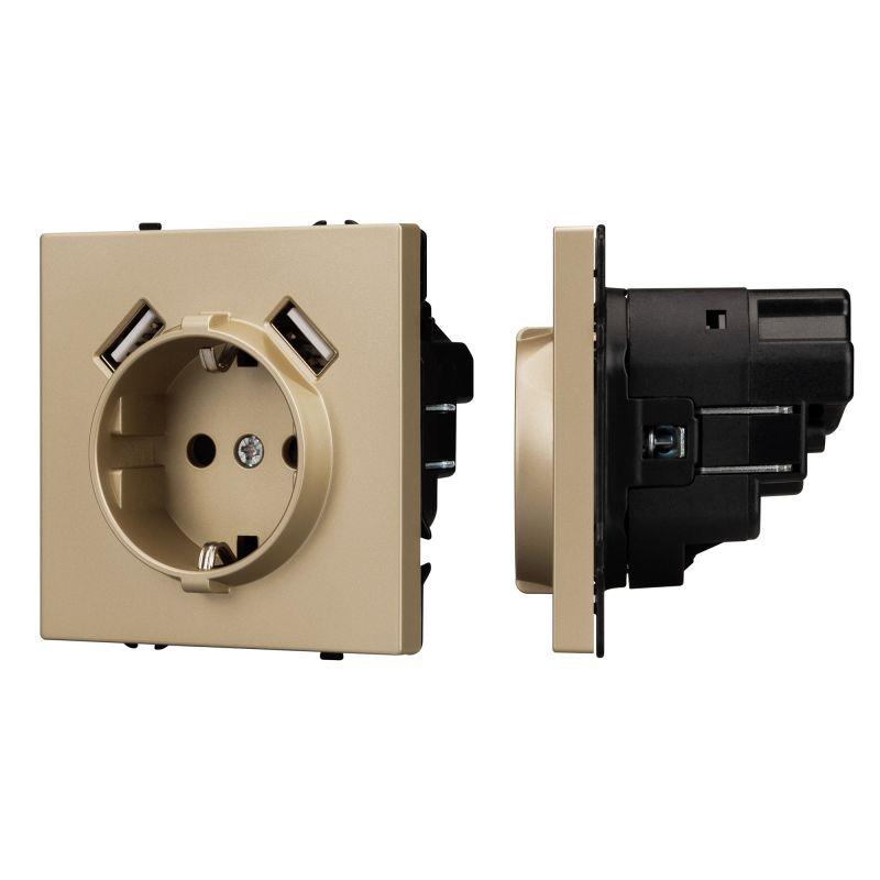 розетка sct-nobe-muaa-sfpl-gd 16а 230в с usb зарядкой механизм arlight 054290 от BTSprom.by